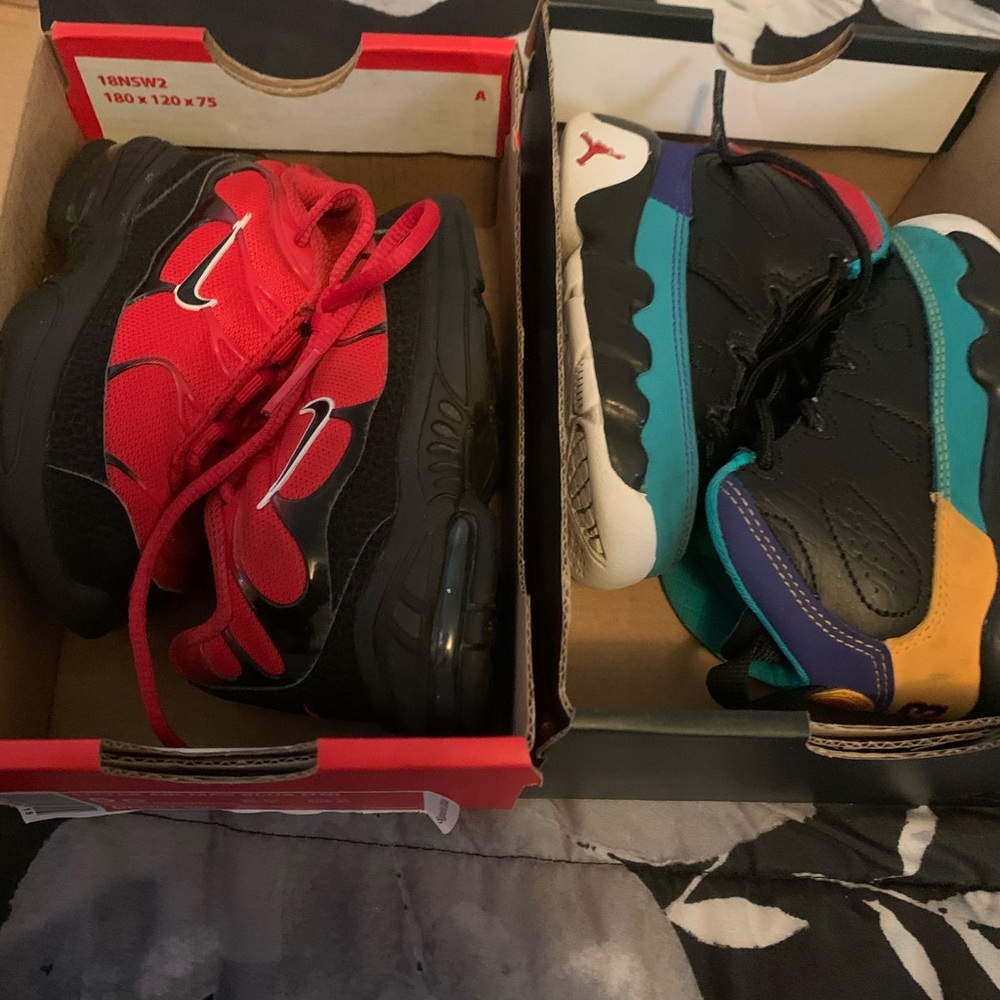 Nike air max plus and Jordan retro 9